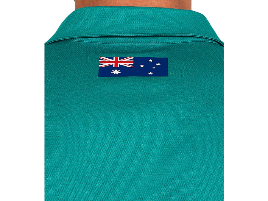 CRICKET AUSTRALIA SHORT SLEEVED TRAINING SHIRT Polar Shade Asics