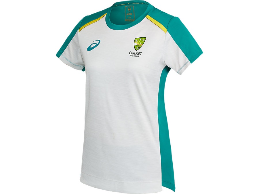 CRICKET AUSTRALIA SHORT SLEEVED TRAINING TEE Polar Shade Asics
