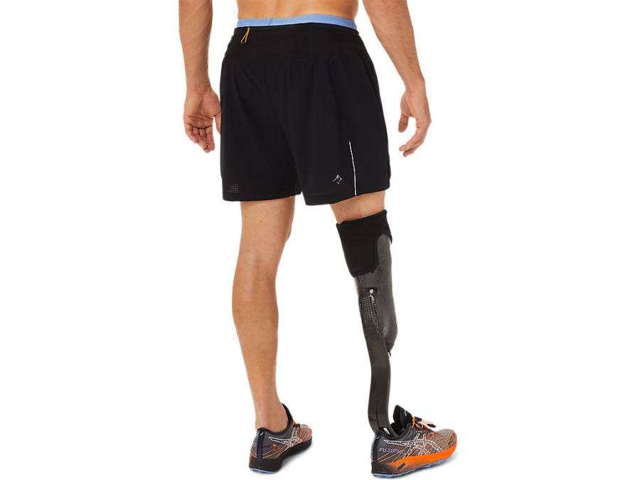 FUJITRAIL SHORT Performance Black-Blue Harmony Asics