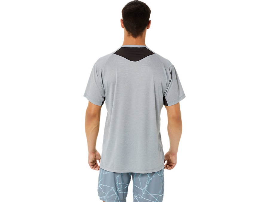 GEL-COOL PRINT SHORT SLEEVED TOP Sheet Rock Heather Asics