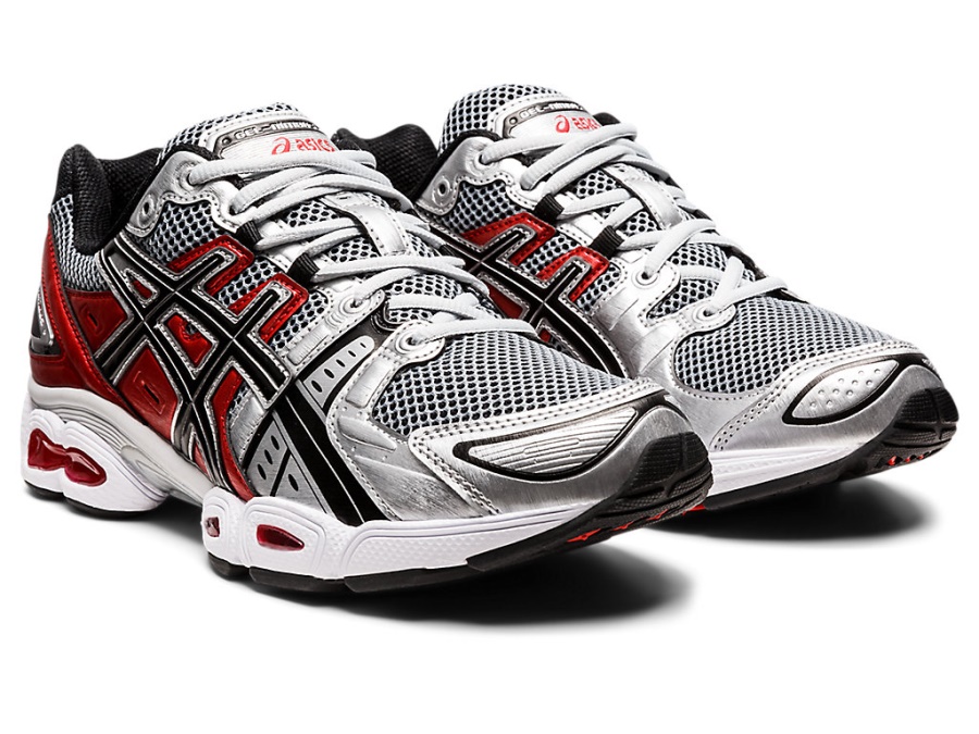 GEL-NIMBUS 9 Pure Silver-Classic Red Asics