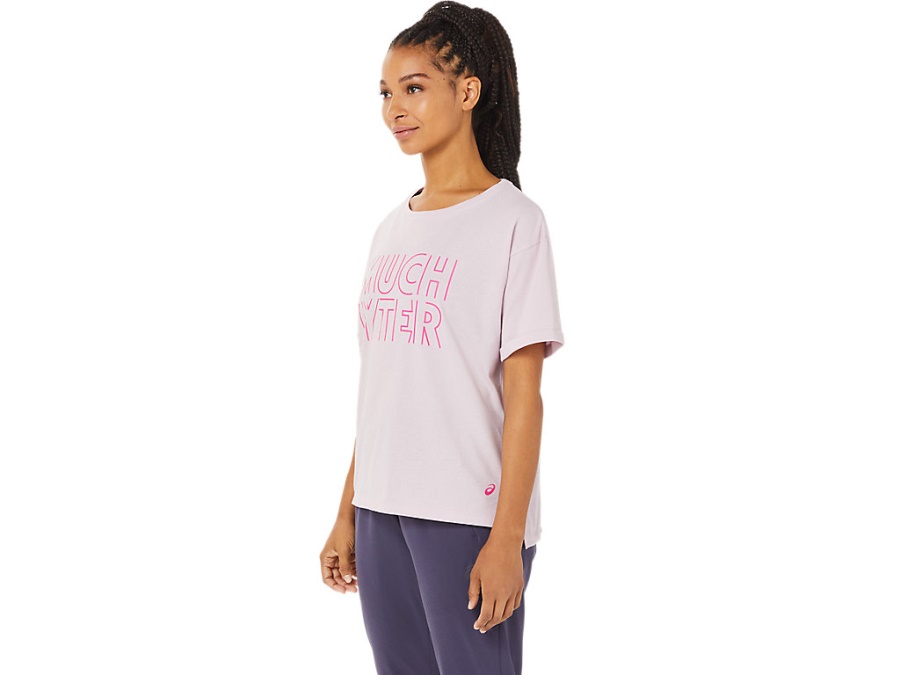 HERITAGE FONT GRAPHIC TEE Barely Rose Asics