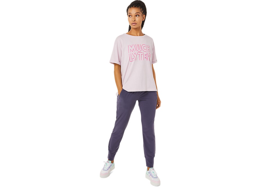 HERITAGE FONT GRAPHIC TEE Barely Rose Asics