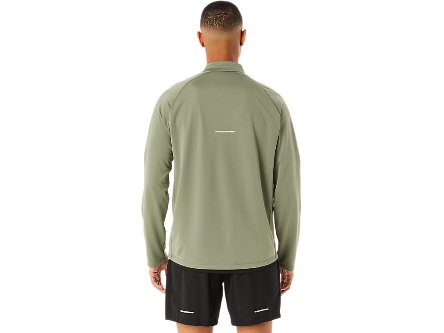 ICON LONG SLEEVED 1-2 ZIP Lichen Green-Performance Black Asics