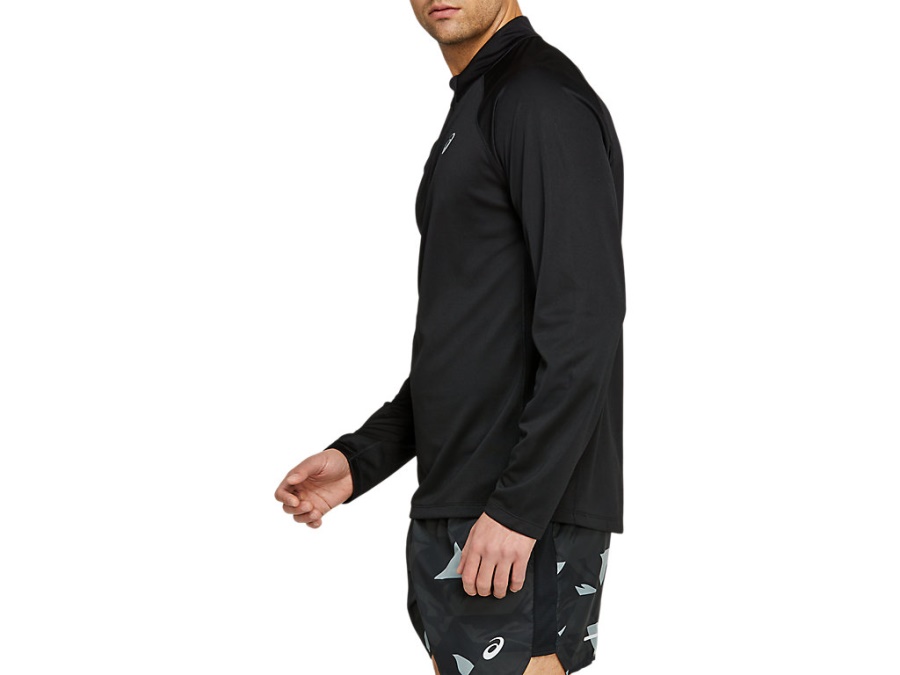 ICON LONG SLEEVED 1-2 ZIP Performance Black-Carrier Grey Asics