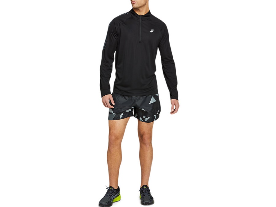 ICON LONG SLEEVED 1-2 ZIP Performance Black-Carrier Grey Asics