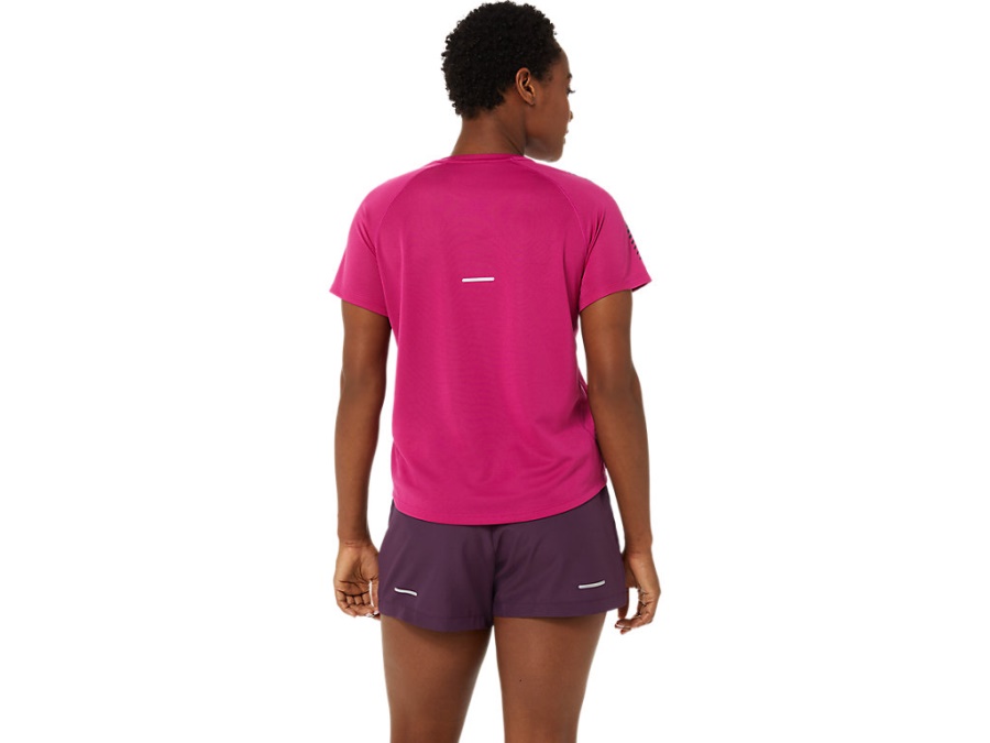 ICON SHORT SLEEVED TOP Fuchsia Red-Deep Plum Asics