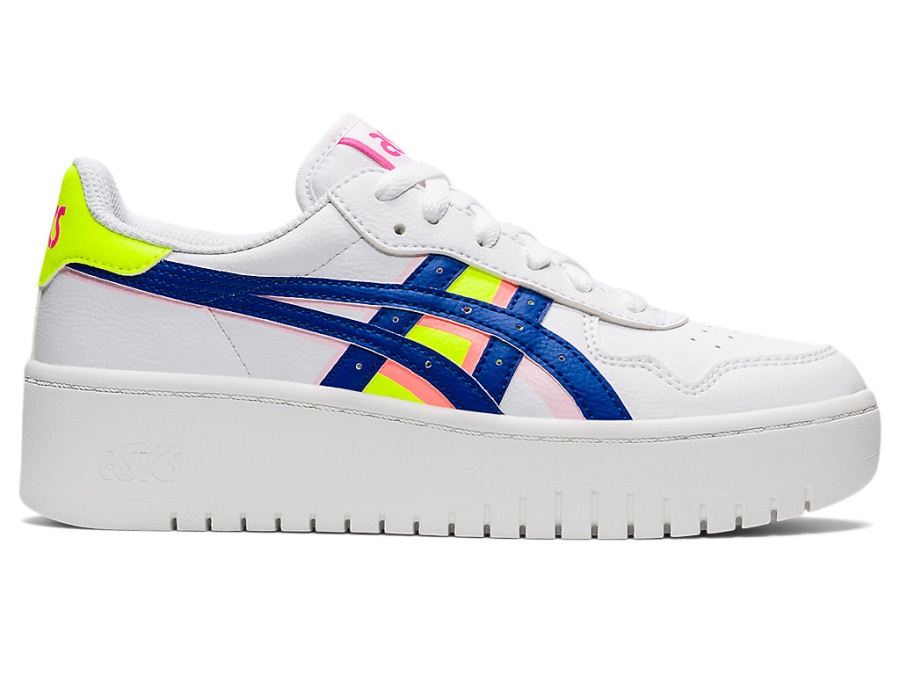 White-Asics Blue