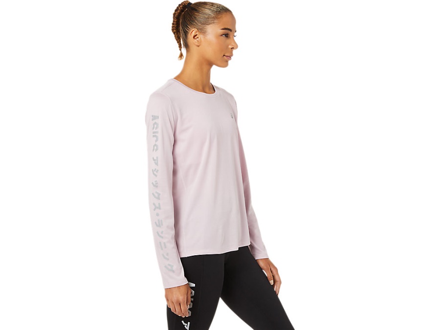 KATAKANA LONG SLEEVED TOP Barely Rose Asics