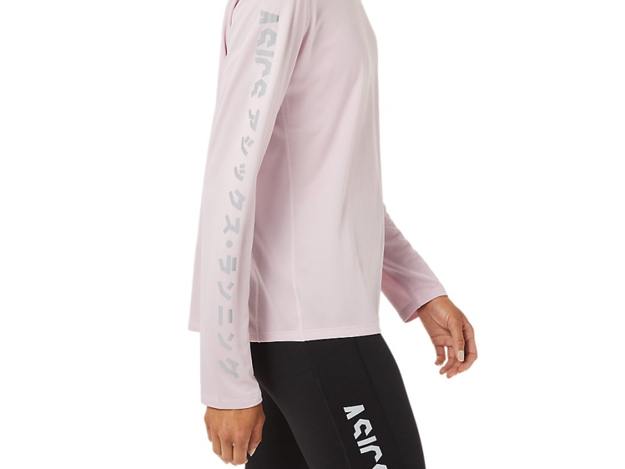 KATAKANA LONG SLEEVED TOP Barely Rose Asics