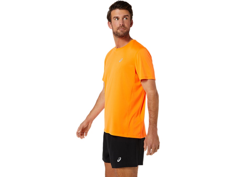 KATAKANA SHORT SLEEVED TOP Shocking Orange Asics