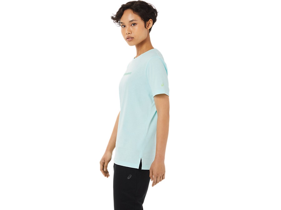 LOGO GRAPHIC TEE Clear Blue Asics