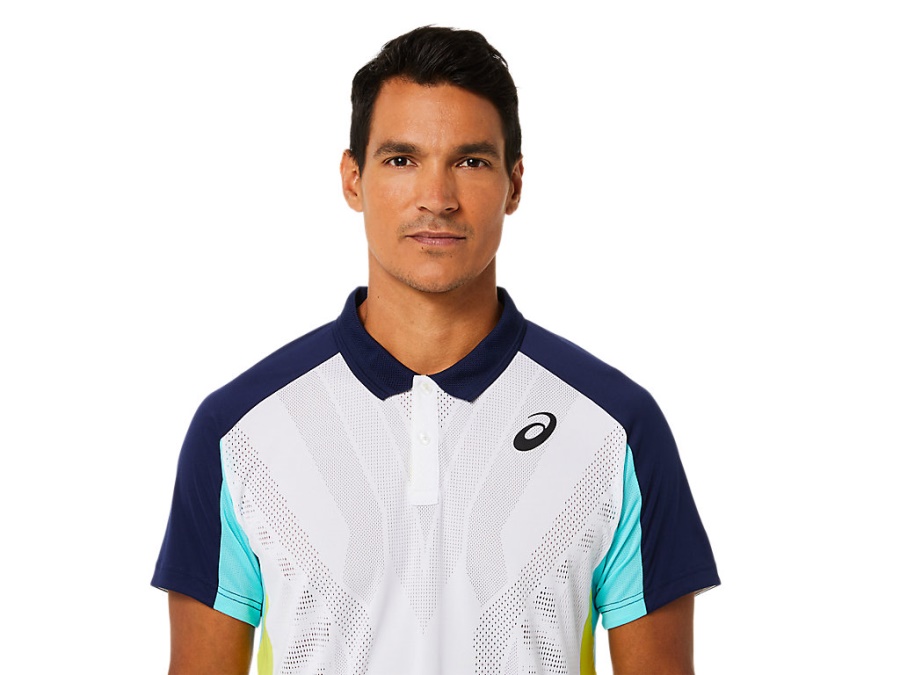 MATCH ACTIBREEZE POLOSHIRT Brilliant White-Ice Mint Asics