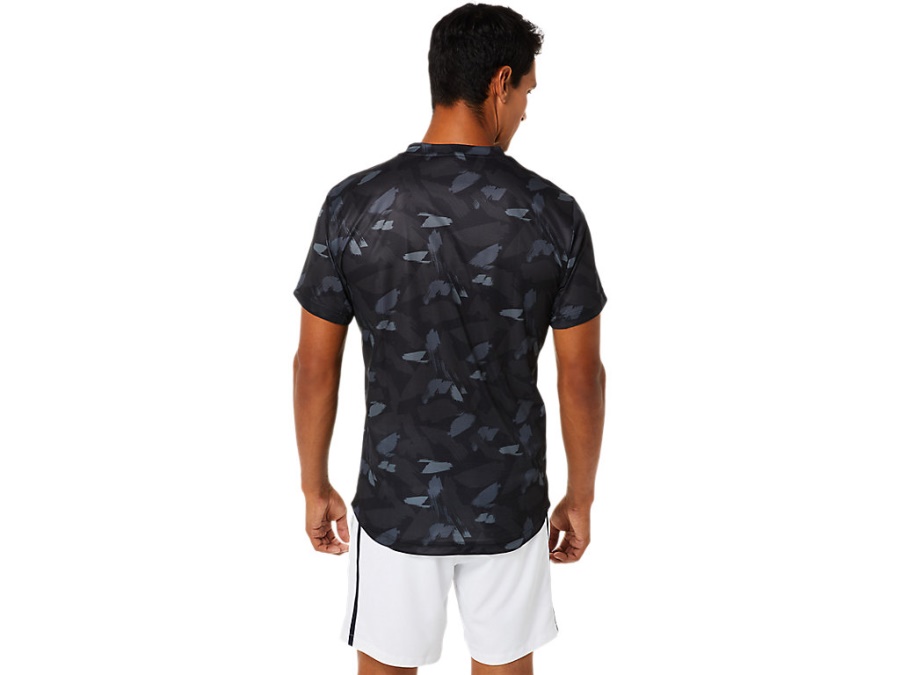 MATCH GRAPHIC SHORT SLEEVED TOP Performance Black Asics