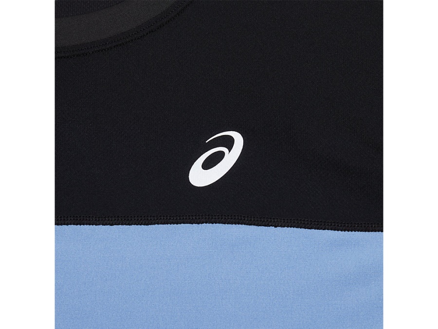 RACE SHORT SLEEVED TOP Performance Black-Blue Harmony Asics