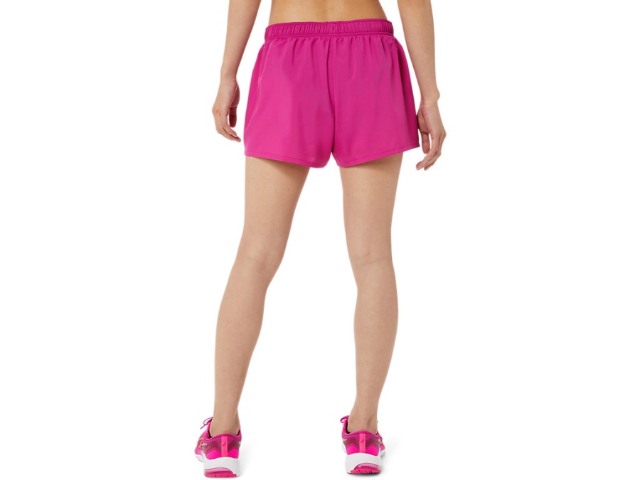 SILVER 4 INCH SHORT Fuchsia Red Asics