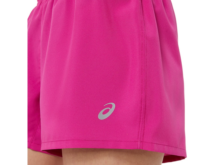 SILVER 4 INCH SHORT Fuchsia Red Asics