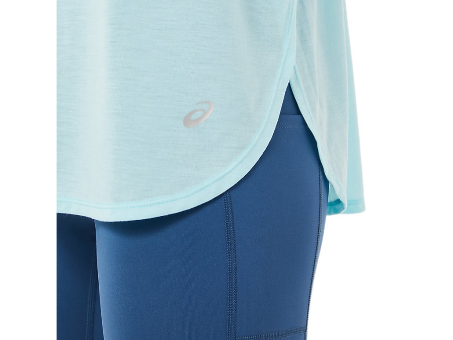SLIT SLEEVELESS TOP Clear Blue Asics