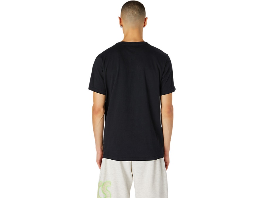 STRIPE GRAPHIC SHORT SLEEVED TEE Performance Black Asics
