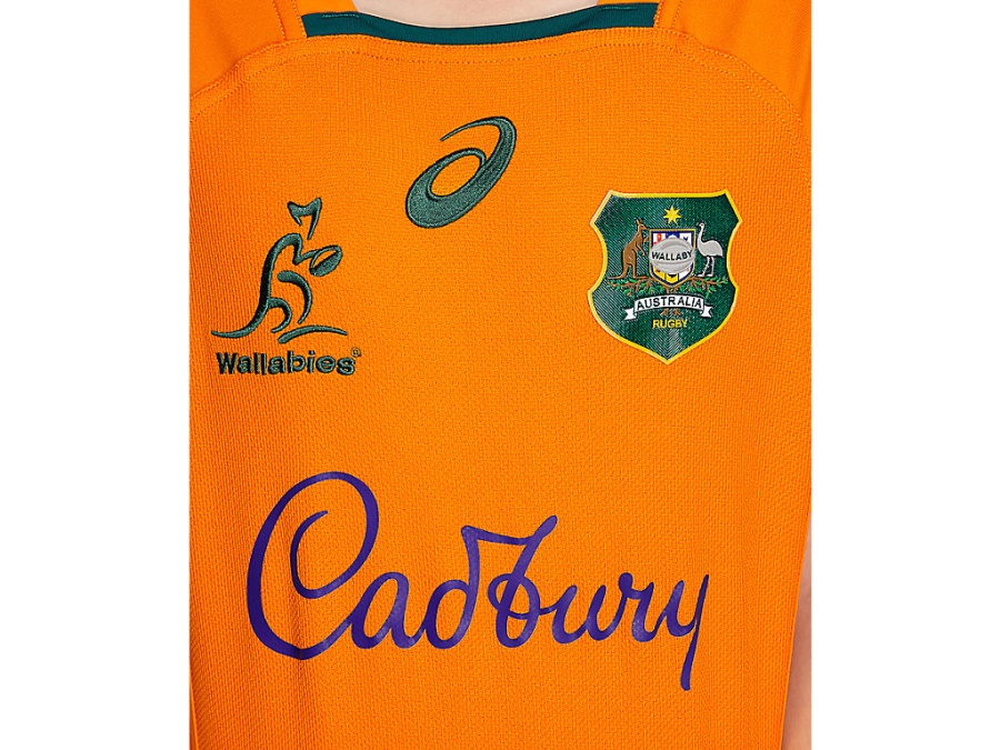 WALLABIES REPLICA HOME JERSEY YOUTHS Wallabies Gold Asics