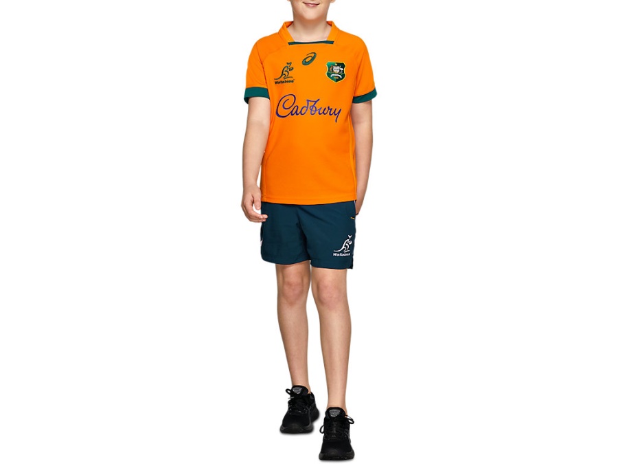 WALLABIES REPLICA HOME JERSEY YOUTHS Wallabies Gold Asics
