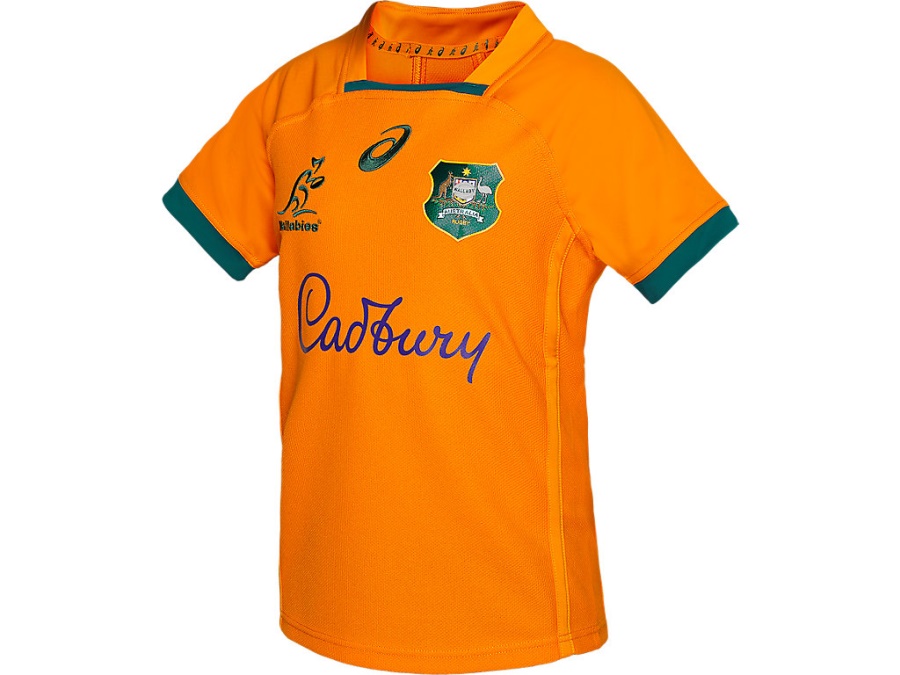 WALLABIES REPLICA HOME JERSEY YOUTHS Wallabies Gold Asics