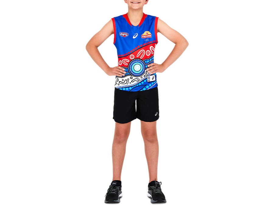 WESTERN BULLDOGS INDIGENOUS GUERNSEY YOUTH Electric Blue Asics
