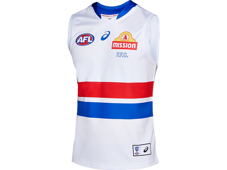 WESTERN BULLDOGS REPLICA CLASH SHORT SLEEVED Brilliant White Asics