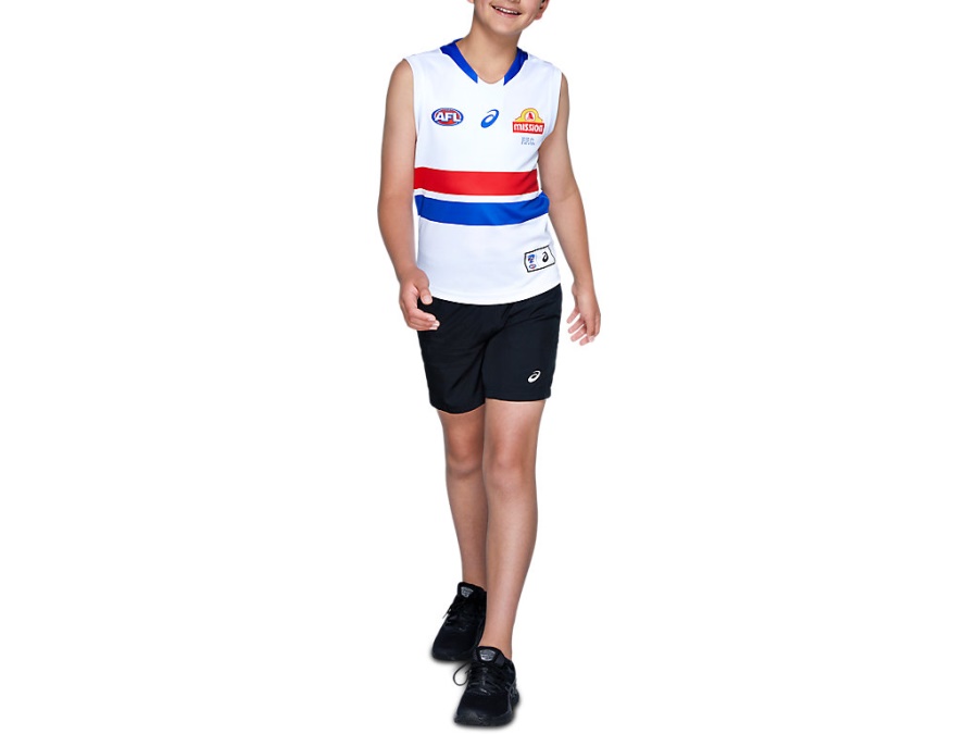 WESTERN BULLDOGS REPLICA CLASH SHORT SLEEVED YOUTH Brilliant White Asics