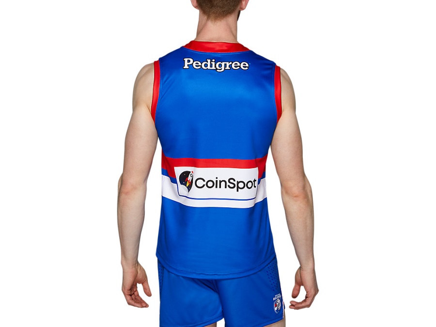 WESTERN BULLDOGS REPLICA HOME SHORT SLEEVED Electric Blue Asics