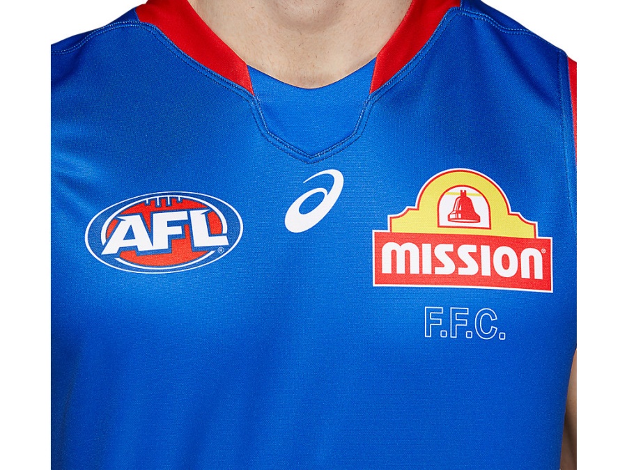 WESTERN BULLDOGS REPLICA HOME SHORT SLEEVED Electric Blue Asics