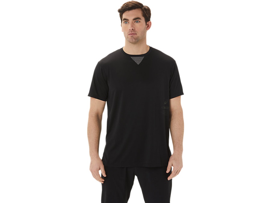 ACTIBREEZE JACQUARD SHORT SLEEVED TOP Performance Black Asics