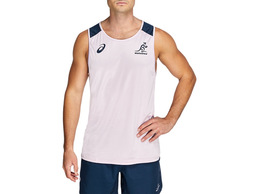 Asics Barely Rose WALLABIES TRAINING SINGLET