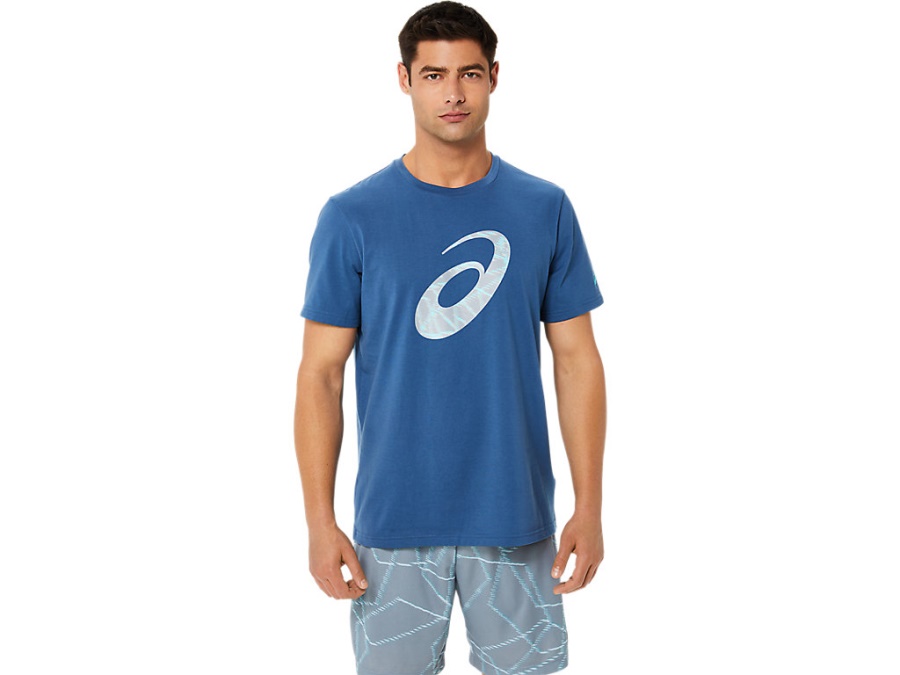 Asics SEASONAL PRINT SHORT SLEEVED TOP Grand Shark