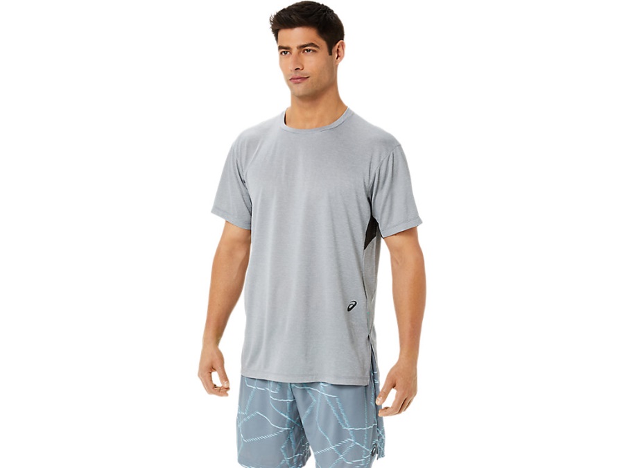 GEL-COOL PRINT SHORT SLEEVED TOP Sheet Rock Heather Asics