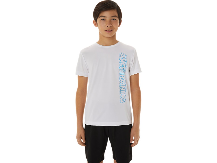 KIDS TRAINING GRAPHIC SHORT SLEEVED TEE Brilliant White Asics